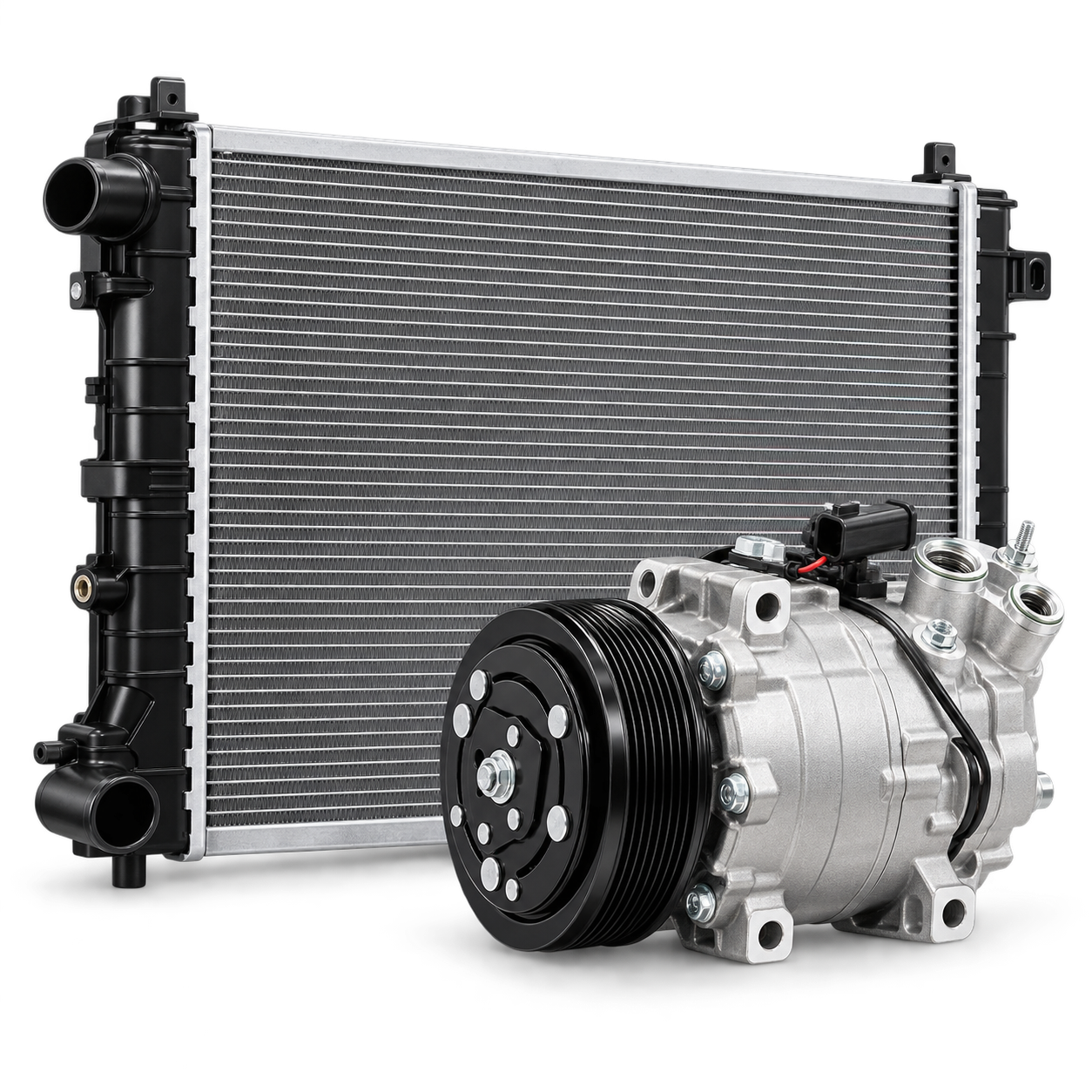 Radiator and air conditioning parts