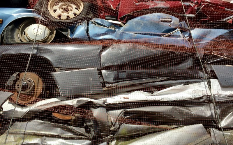 Junkyard cars metal recycling metal auto